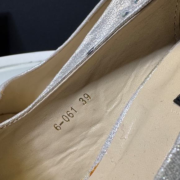 METRO WEDDING HEELS Elegant Silver Peep-Toe Heels SWAROVSKI CRYSTALS - Picture 4 of 10